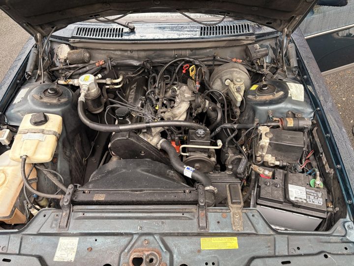 Her engine bay on day one.